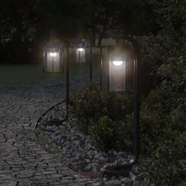 vidaXL Outdoor Floor Lamps 3pcs Black 60 cm Stainless Steel