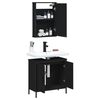 vidaXL 2 Piece Bathroom Furniture Set Black Engineered Wood