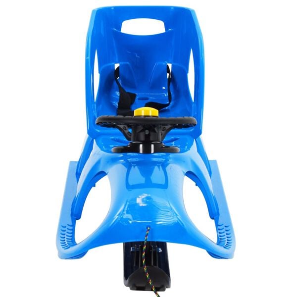 vidaXL Sledge with Seat and Wheel Blue 102.5x40x23 cm Polypropylene