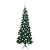 vidaXL Corner Artificial Christmas Tree Green 180 cm PVC and Metal