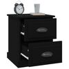 vidaXL Bedside Cabinet Black 39x39x47.5 cm Engineered Wood
