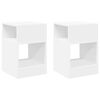 vidaXL End Table 2 pcs White 30.5 x 30 x 45 cm Engineered Wood