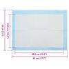 vidaXL Non-woven Fabric Pet Training Pad 400 pcs Blue and White