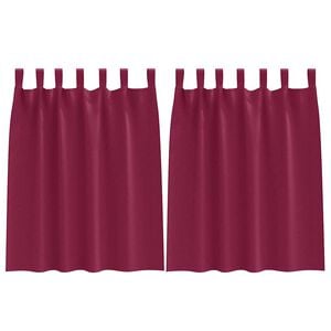 vidaXL Blackout Curtains with Rings 2 pcs Wine Red 140 x 140 cm