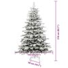 vidaXL Artificial Hinged Christmas Tree White 210 cm PE and PVC