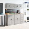 vidaXL Garage Wall Cabinet Concrete Grey Engineered Wood