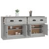 vidaXL Sideboards 2 pcs Grey Sonoma Engineered Wood