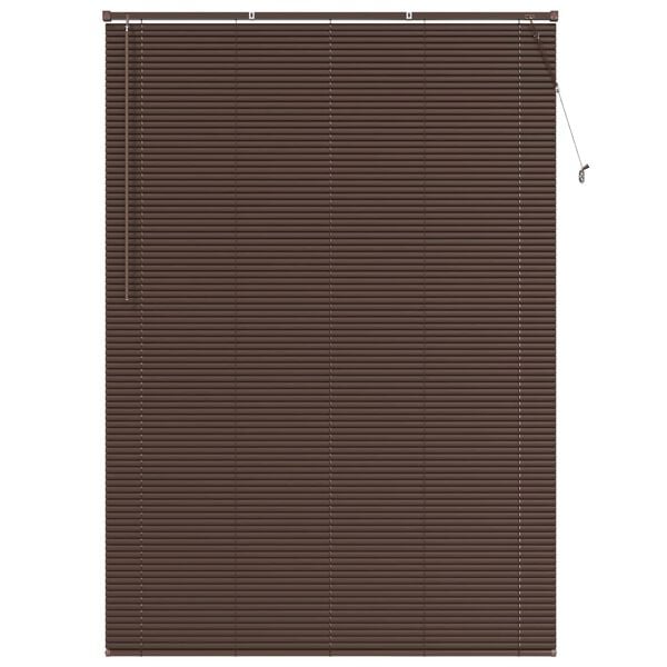 vidaXL Venetian Blind Manual Dark Brown with Pattern 213 x 140 cm PVC