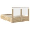 vidaXL Bed Frame with Drawer Sonoma Oak 135 x 190 cm Engineered Wood