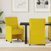 vidaXL Dining Chairs with Wheels 2 pcs Yellow 58 x 65 x 98 cm Velvet