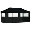 vidaXL Party Tent Folding Black 292 x 580 x 315 cm Oxford Fabric