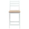 vidaXL Dining Chairs 2 pcs White 40 x 47.5 x 99.5 cm Solid Rubber Wood