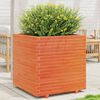 vidaXL Garden Planter Wax Brown 70x70x72.5 cm Solid Wood Pine