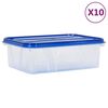 vidaXL Food Storage Containers with Lids 10 pcs PP