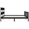 vidaXL Bed Frame without Mattress Black 200x200 cm Solid Wood Pine