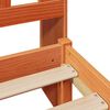 vidaXL Bookcase Bed without Mattress Wax Brown 75x190 cm Small Single Solid Wood Pine