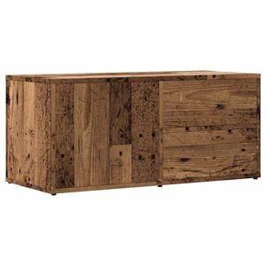 vidaXL TV Cabinet Old Wood 80x34x35.5 cm Engineered Wood