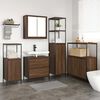vidaXL Bathroom Furniture Set with Shelf 5 pcs Brown 76.5 x 35 x 95 cm