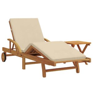 vidaXL Sun Lounger 2 pcs Beige 40 x 40 x 40cm Solid Acacia wood