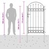 vidaXL Fence Gate Assen Grey 100 x 175 cm Powder-Coated Steel