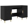 vidaXL Desk Black Oak Engineered Wood 140 x 50 x 75 cm