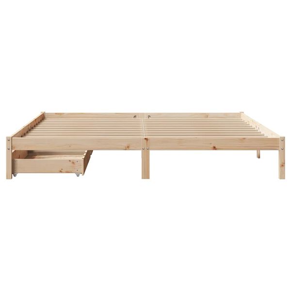 vidaXL Bed Frame without Mattress 180x200 cm Super King Solid Wood Pine