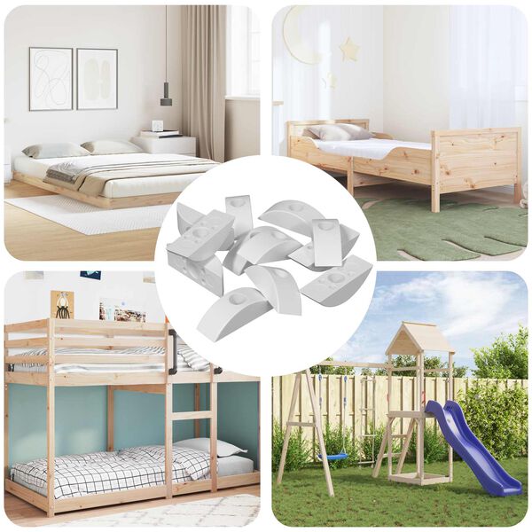 vidaXL Half-moon Washer 12 pcs White M6 Polypropylene