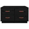 vidaXL Coffee Table Black 80x80x45 cm Solid Wood Pine