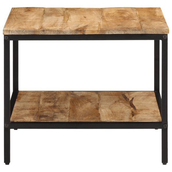 vidaXL Coffee Table 55x55x45 cm Solid Rough Wood Mango