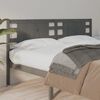 vidaXL Headboard Grey 206x4x100 cm Solid Wood Pine