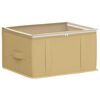 vidaXL Storage Box with Transparent Top Window 2 pcs Cream