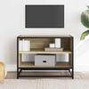 vidaXL TV Cabinet Sonoma Oak 61x40x46 cm Engineered Wood and Metal