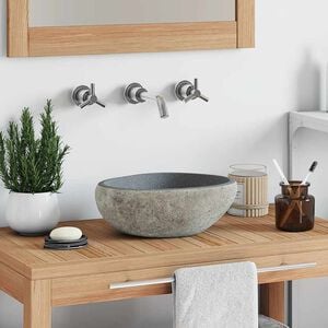 vidaXL Basin River Stone Oval (29-38)x(24-31) cm