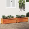 vidaXL Garden Planters 2 pcs Wax Brown Solid Wood Pine