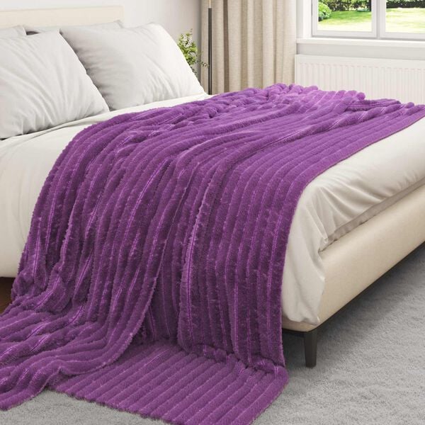 vidaXL Throw Blankets 6 pcs Purple 240 x 220 cm Fleece