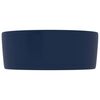 vidaXL Luxury Wash Basin Round Matt Dark Blue 40x15 cm Ceramic