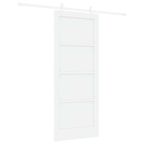 vidaXL Sliding Door White 83 x 202 cm Solid Pine Wood