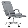 vidaXL Massage Reclining Office Chair Light Grey Fabric