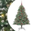 vidaXL Artificial Christmas Tree with 300 LEDs with Stand Green 180 cm