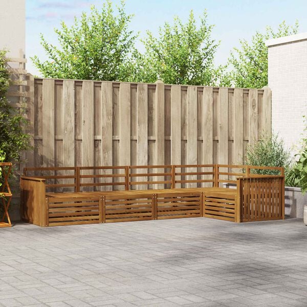 vidaXL Outdoor Sofa Set 5 pcs Natural Solid Acacia Wood