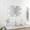 vidaXL Wall Frameless Mirror with LED Lights Rectangular Glass