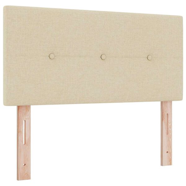 vidaXL Headboard with Headboard Cream 100 cm Faux Leather