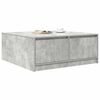 vidaXL Coffee Table with Drawers Concrete Grey 100x100x40 cm