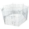 FLAMINGO 6 Piece Rabbit Playpen 120x60 cm Silver