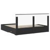 vidaXL Bed Frame Black and Silver 200 x 200 cm Engineered Wood
