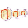 vidaXL Gift Box with 60 LEDs 3 pcs Warm white 20 x 20 x 20 cm Acrylic