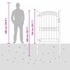 vidaXL Fence Gate with Lock Grey 200 x 100 cm Powder-coated steel