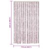 vidaXL Fly Curtain Silver Grey and Pink 118x220 cm Chenille