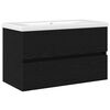 vidaXL Sink Cabinet Black oak 80 x 39 x 62 cm Engineered wood