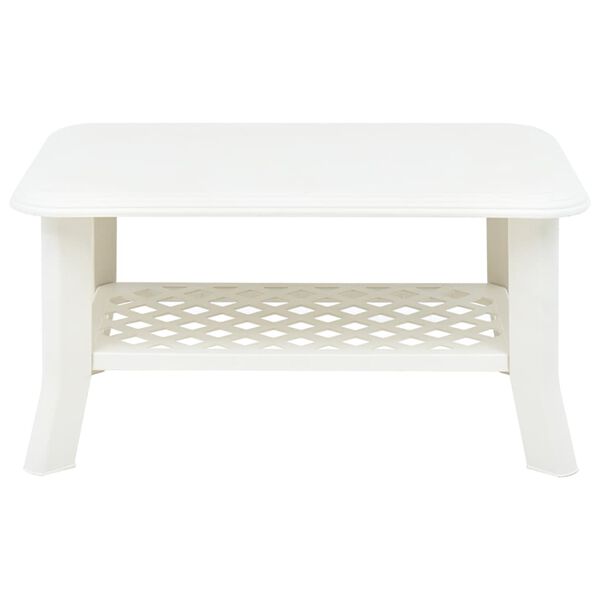 vidaXL Coffee Table White 90x60x46 cm Plastic